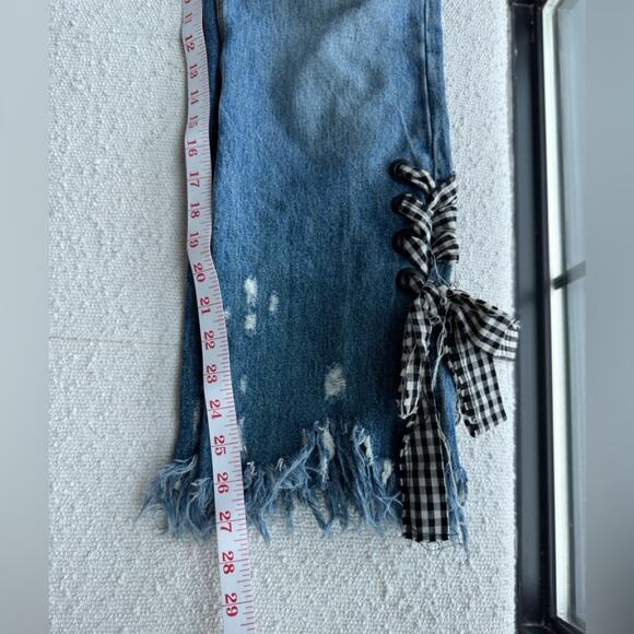 Zara TRF Denim IXD Makers Mid Wash Mid Rise Straight Leg Jeans Size 4 - Picture 11 of 11